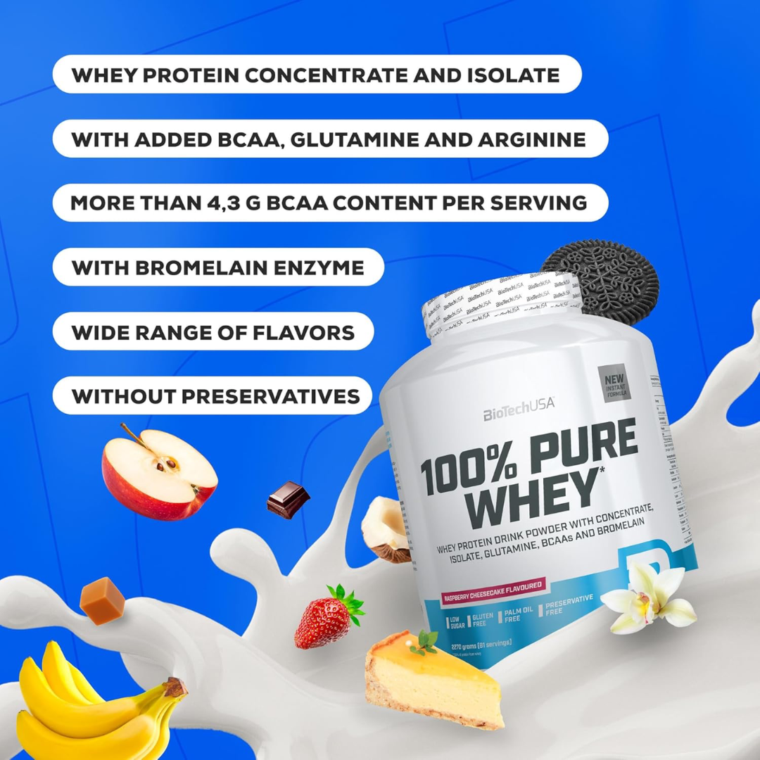 BioTech USA 100% Pure Whey 2.27kg Bourbon Vanilla