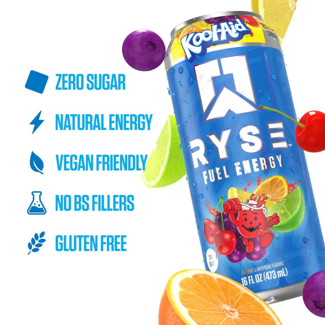 RYSE Fuel Energy 12x473ml Kool-Aid Tropical Punch
