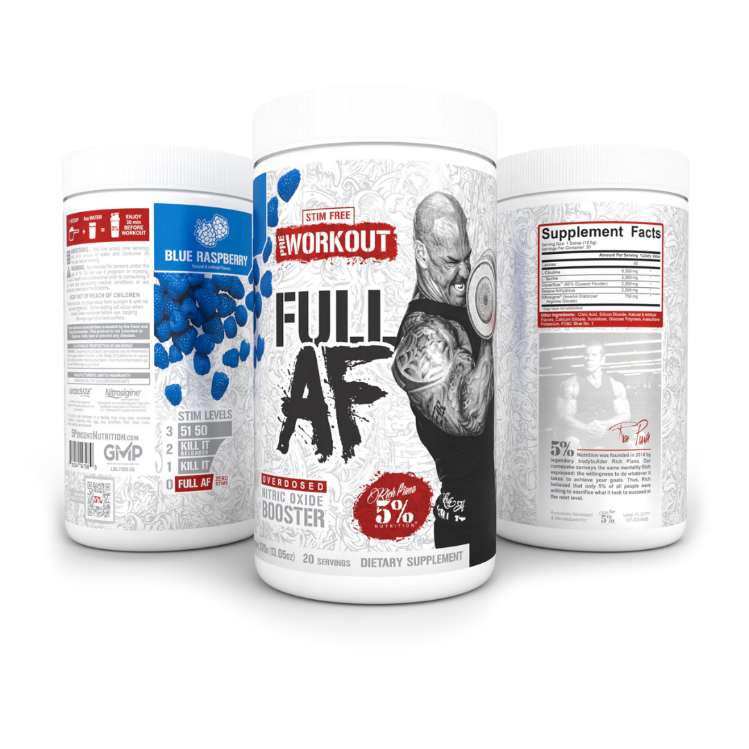 Rich Piana 5% Nutrition FULL AS F*CK Legendary Series 372g Blue Raspberry