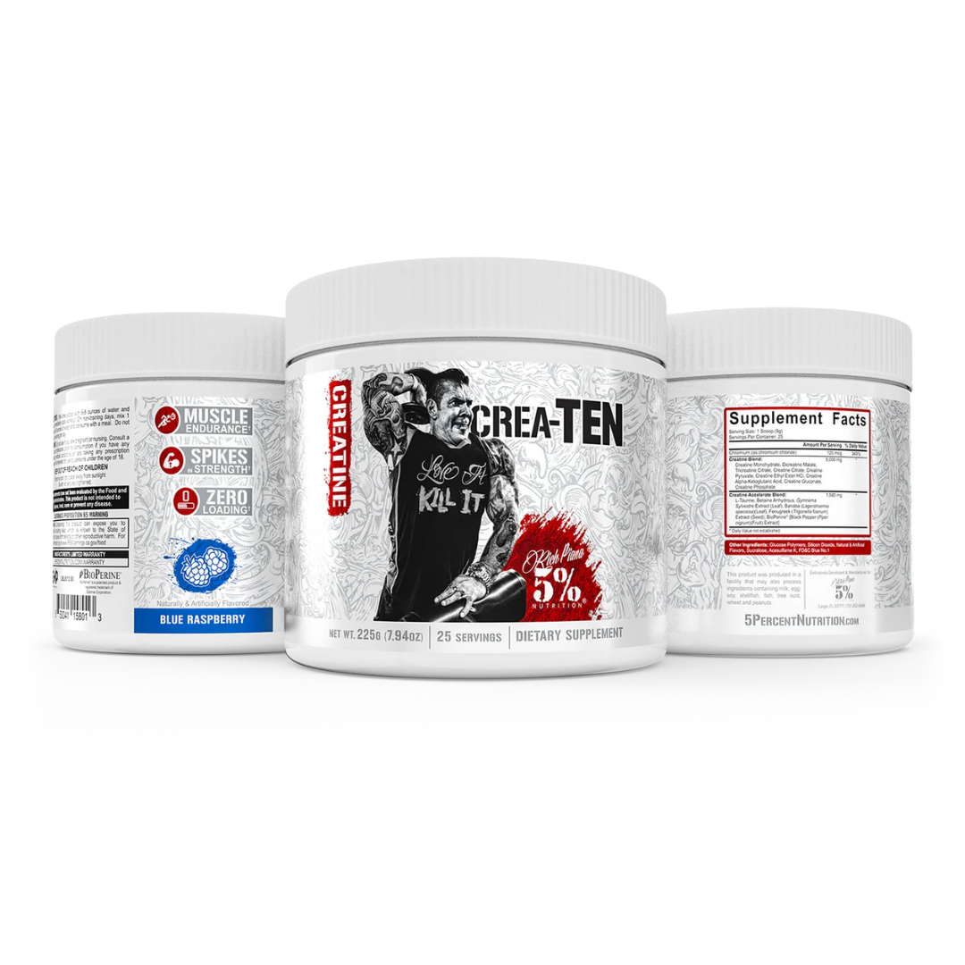 Rich Piana 5% Nutrition CREA-TEN Legendary Series 225g Blue Raspberry