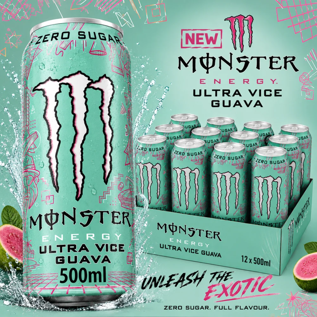 Monster Energy Ultra 12x500ml Ultra Vice Guava