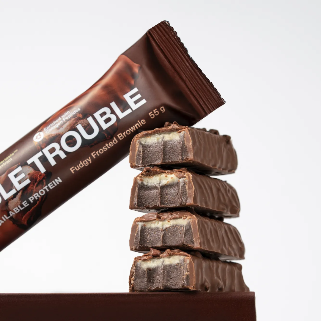 Vilgain Double Trouble Protein Bar 12x55g Fudgy Frosted Brownie