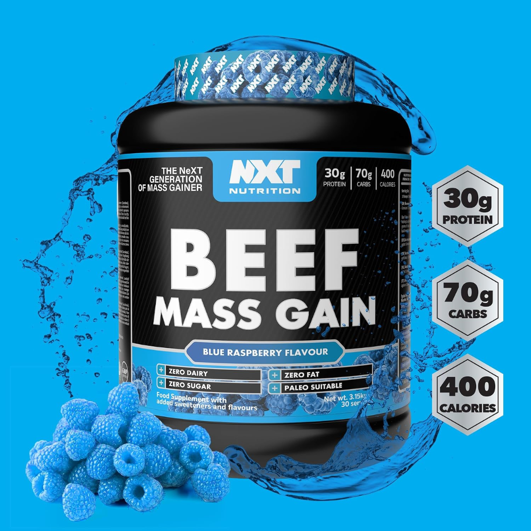 NXT Nutrition Beef Mass Gain 3.15kg Blue Raspberry