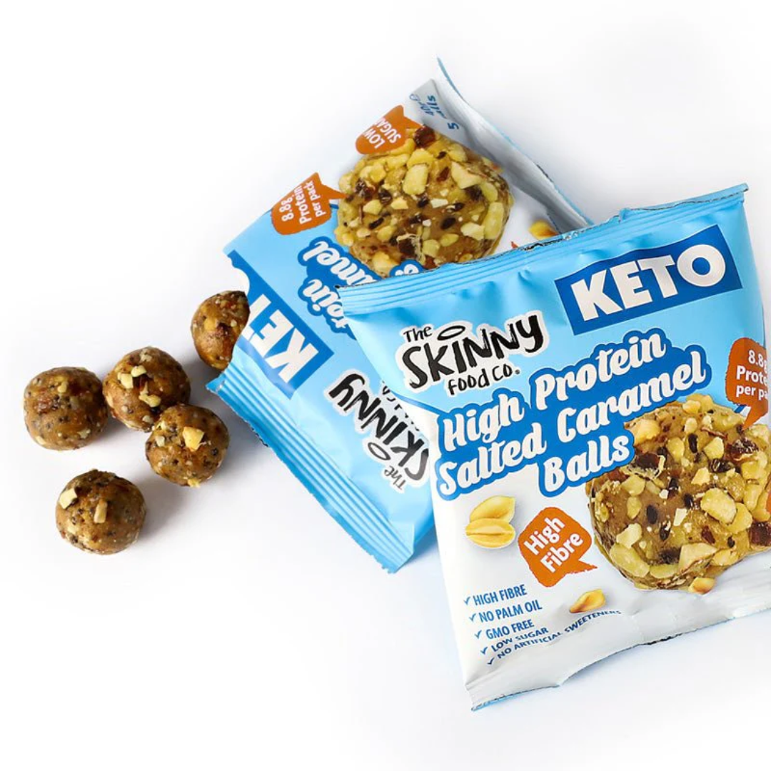 The Skinny Food Co High Protein Keto Balls 10x40g Salted Caramel