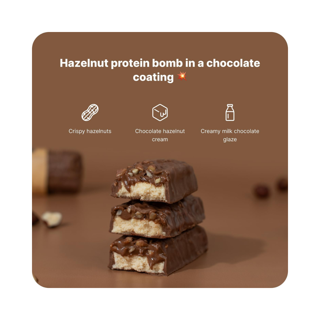 Vilgain Double Trouble Protein Bar 12x55g Hazelnut Cream