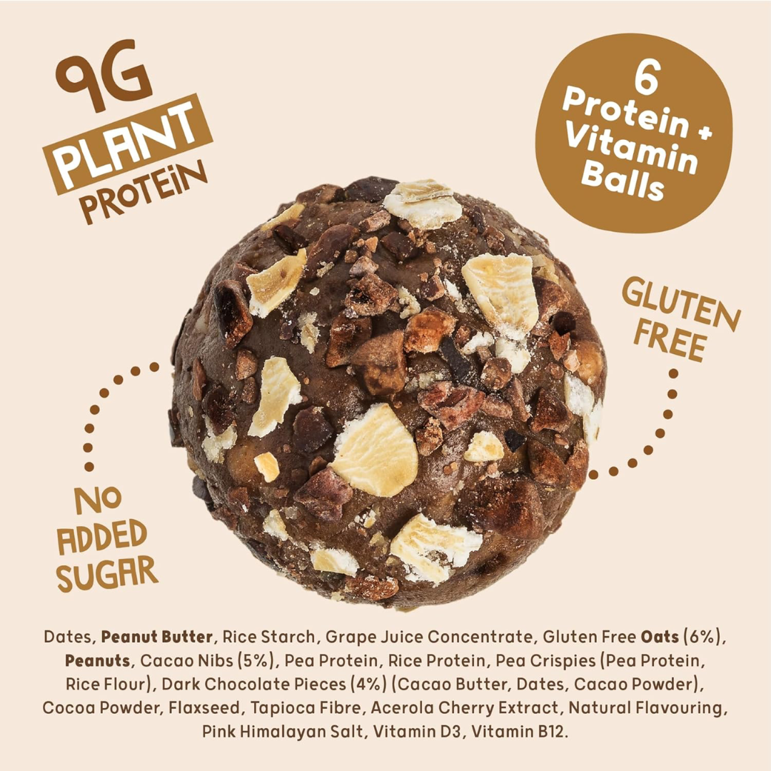 The Protein Ball Co Breakfast To-Go Protein + Vitamin Balls 10x46g Choc Chip Muffin