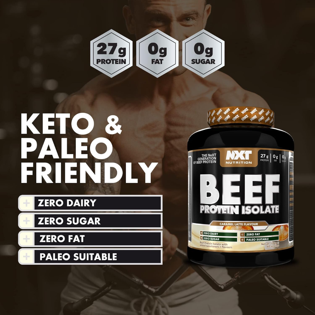 NXT Nutrition Beef Protein Isolate 1.8kg Caramel Latte