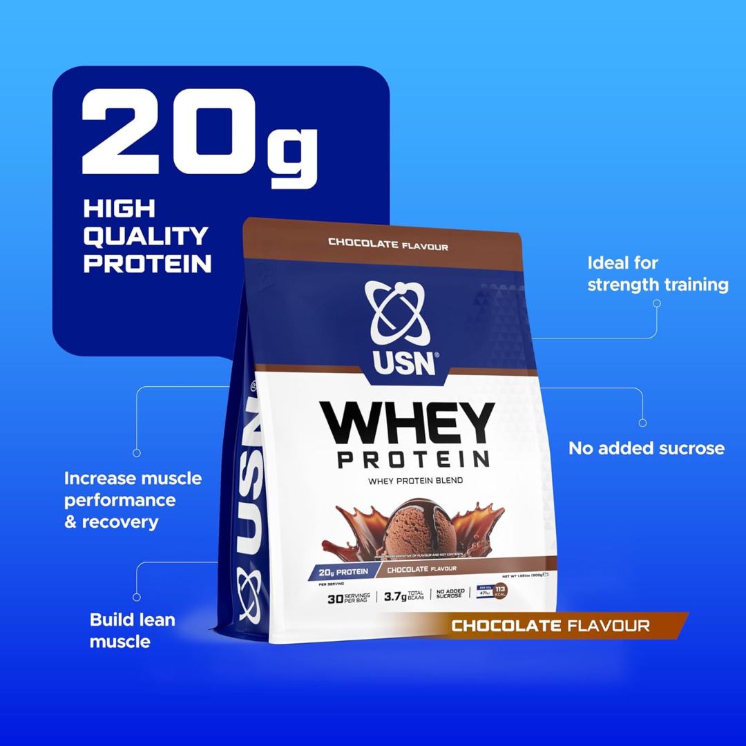 USN Whey Protein Bag 900g Chocolate