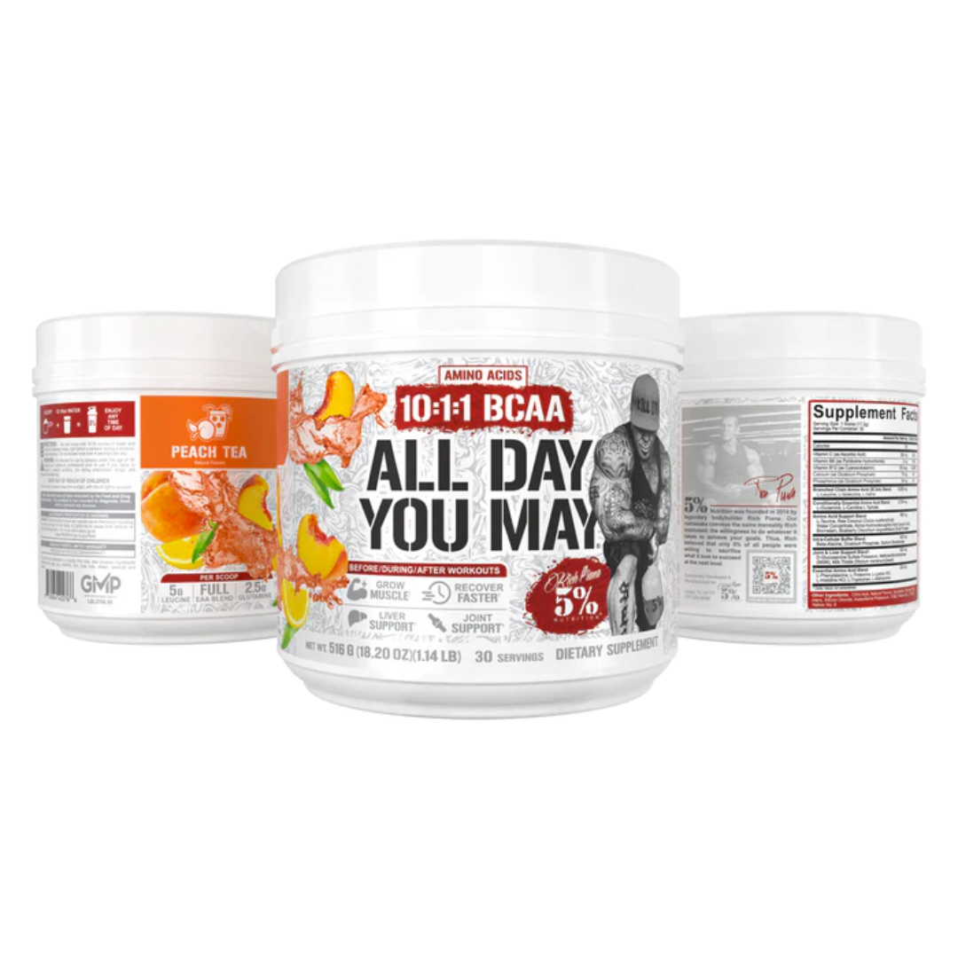 Rich Piana 5% Nutrition All Day You May Legendary Series 465g Peach Tea