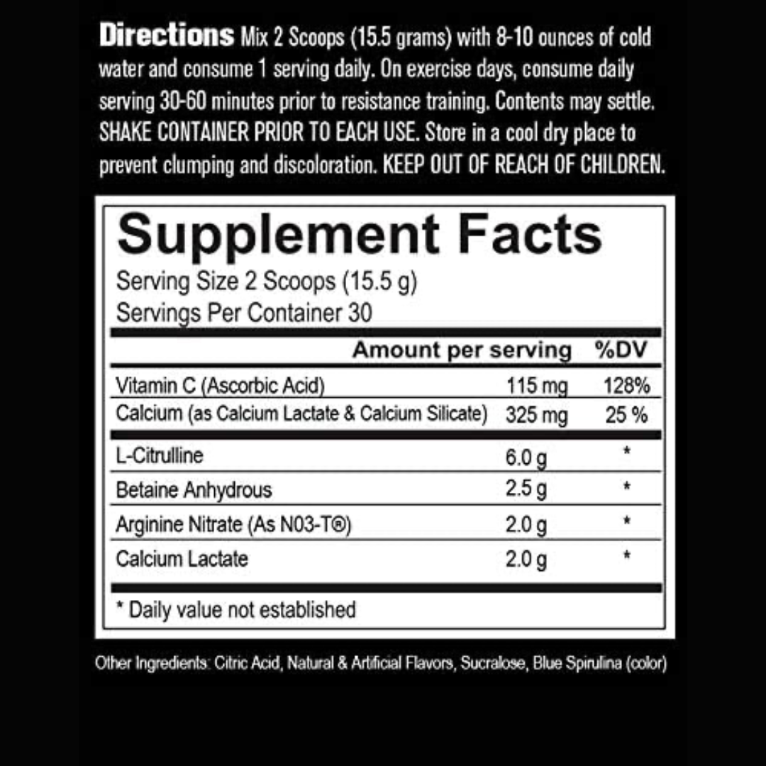 Build Fast Formula Vaso Blitz 465g Blue Raspberry