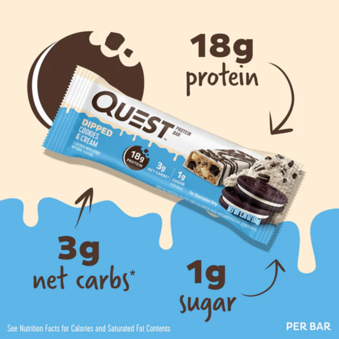 Quest Nutrition 12x50g Dipped Cookies & Cream