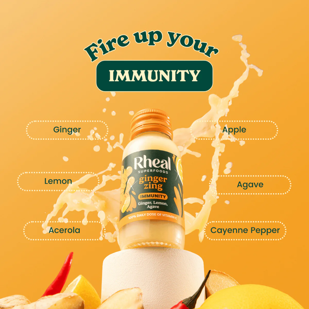 Rheal Superfood Ginger Zing Immunity Shot 14x60ml
