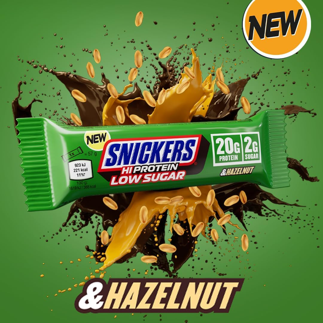 Snickers Low Sugar High Protein Bar 12x57g Hazelnut Milk Chocolate