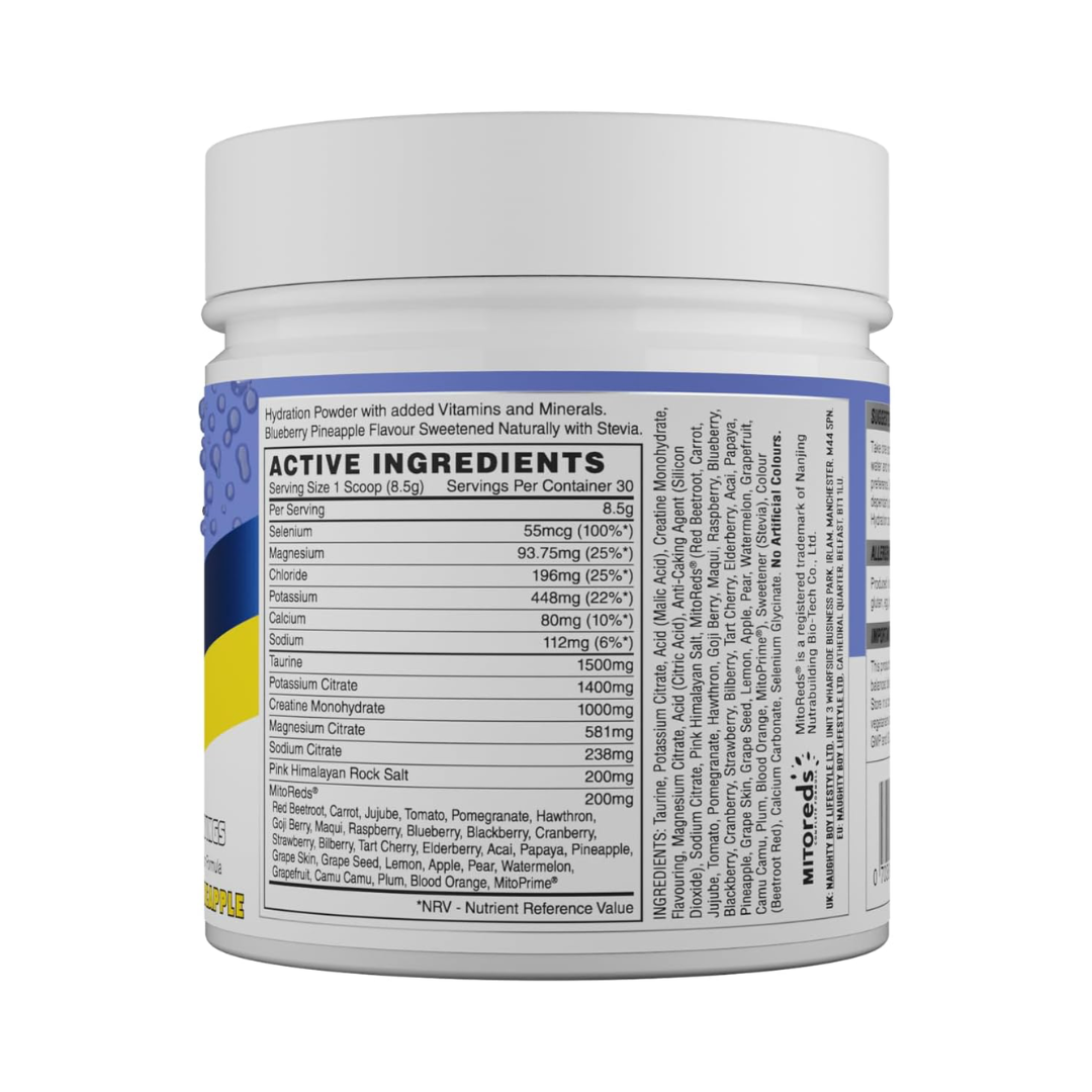 Naughty Boy Hydration 255g Blueberry Pineapple
