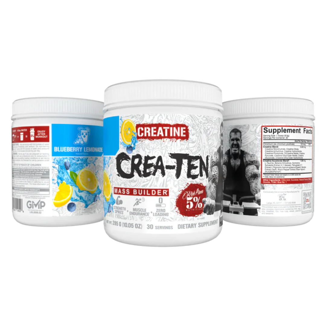 Rich Piana 5% Nutrition CREA-TEN Legendary Series 225g Blue Lemonade