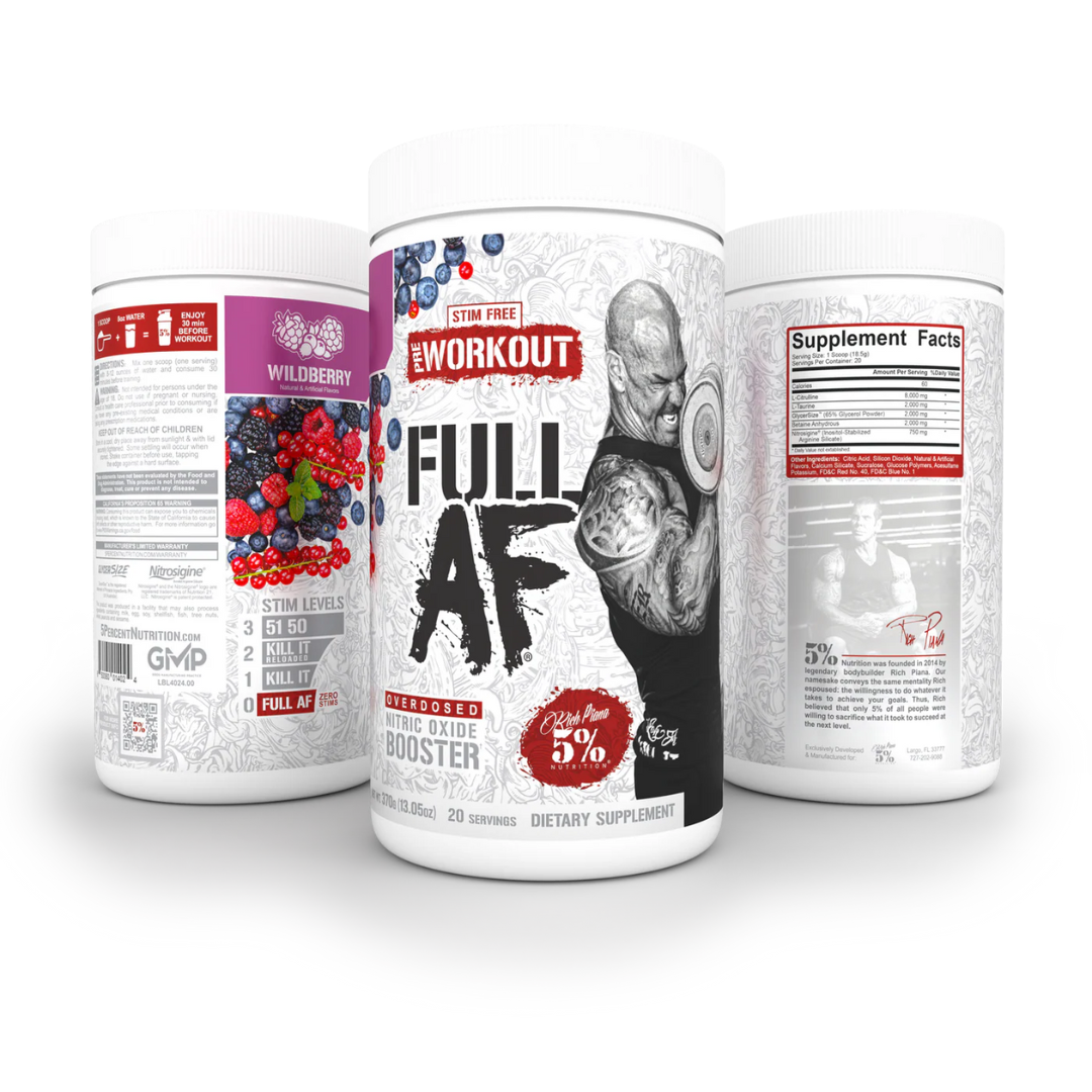 Rich Piana 5% Nutrition FULL AS F*CK Legendary Series 372g Wild Berry