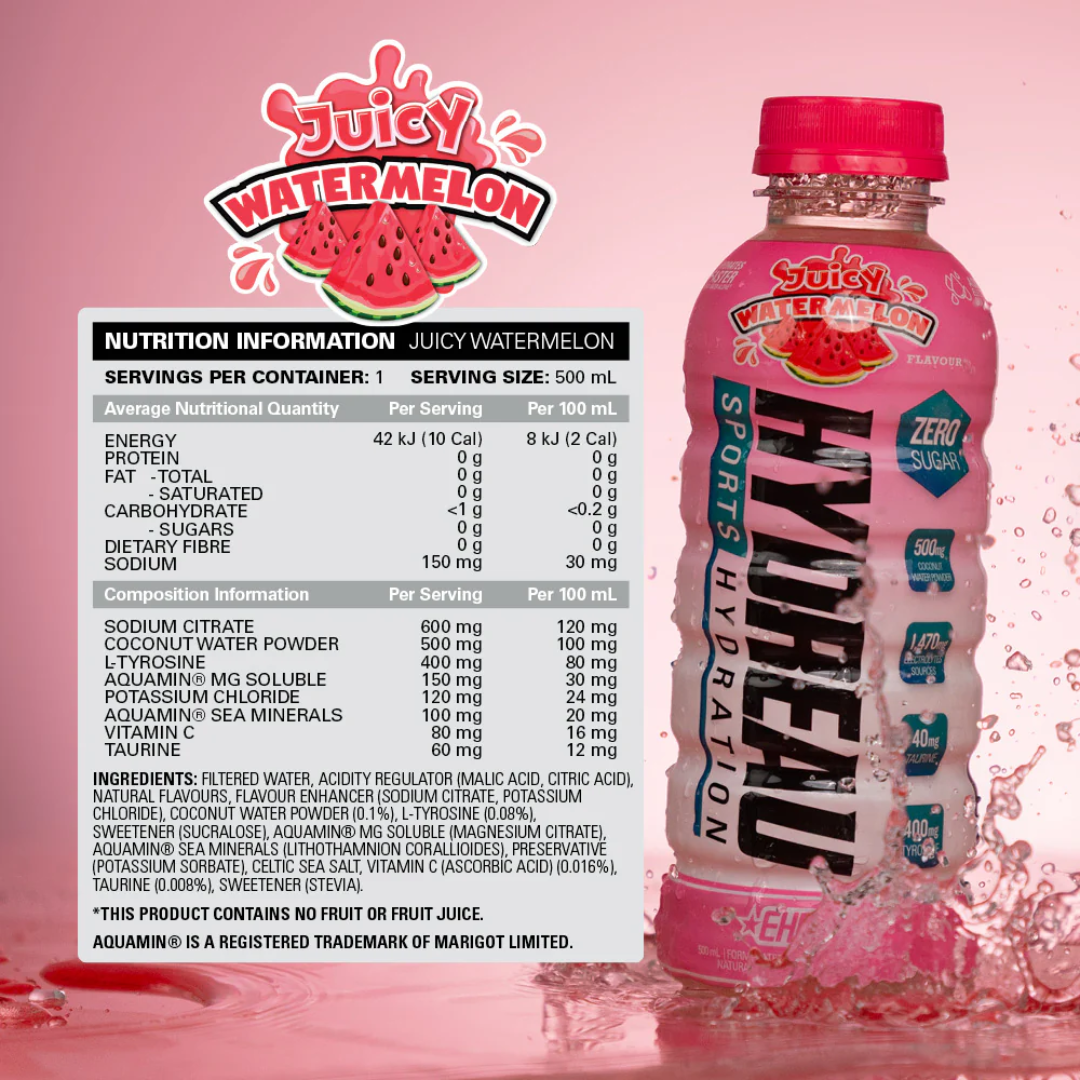 EHP Labs Hydreau RTD 8x500ml Juicy Watermelon