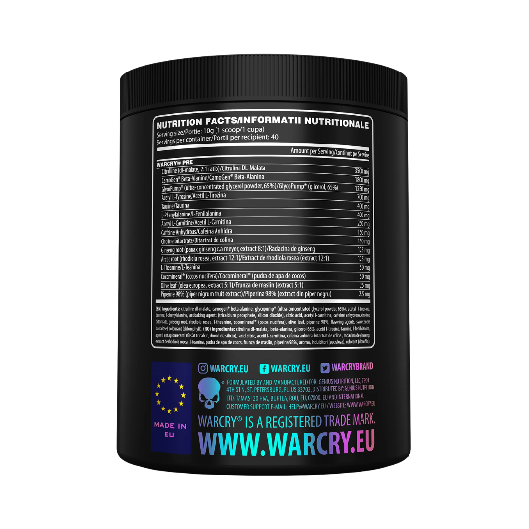 Genius Nutrition Warcry 400g Strawberry Mojito