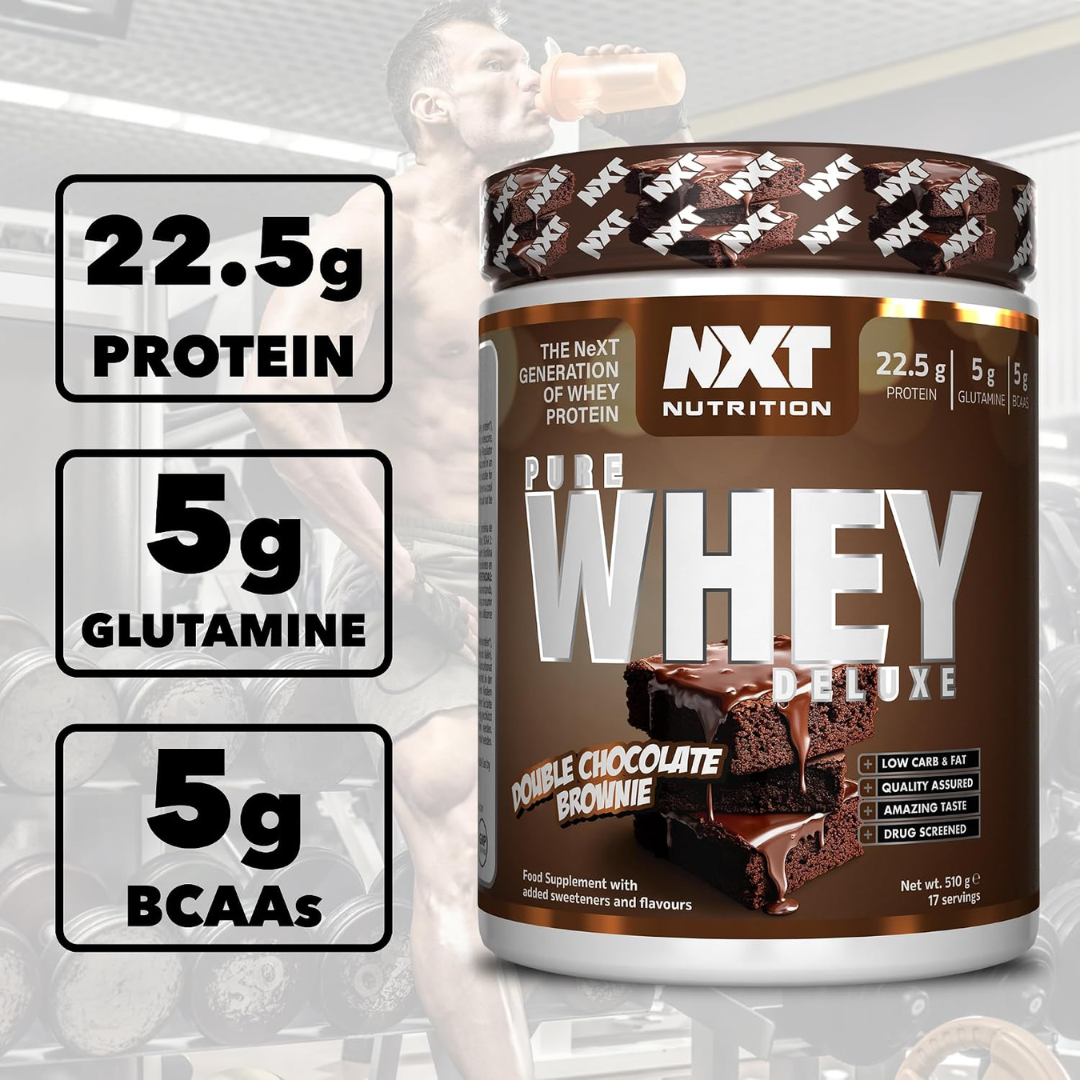 NXT Nutrition Pure Whey Deluxe 510g Double Choc Brownie