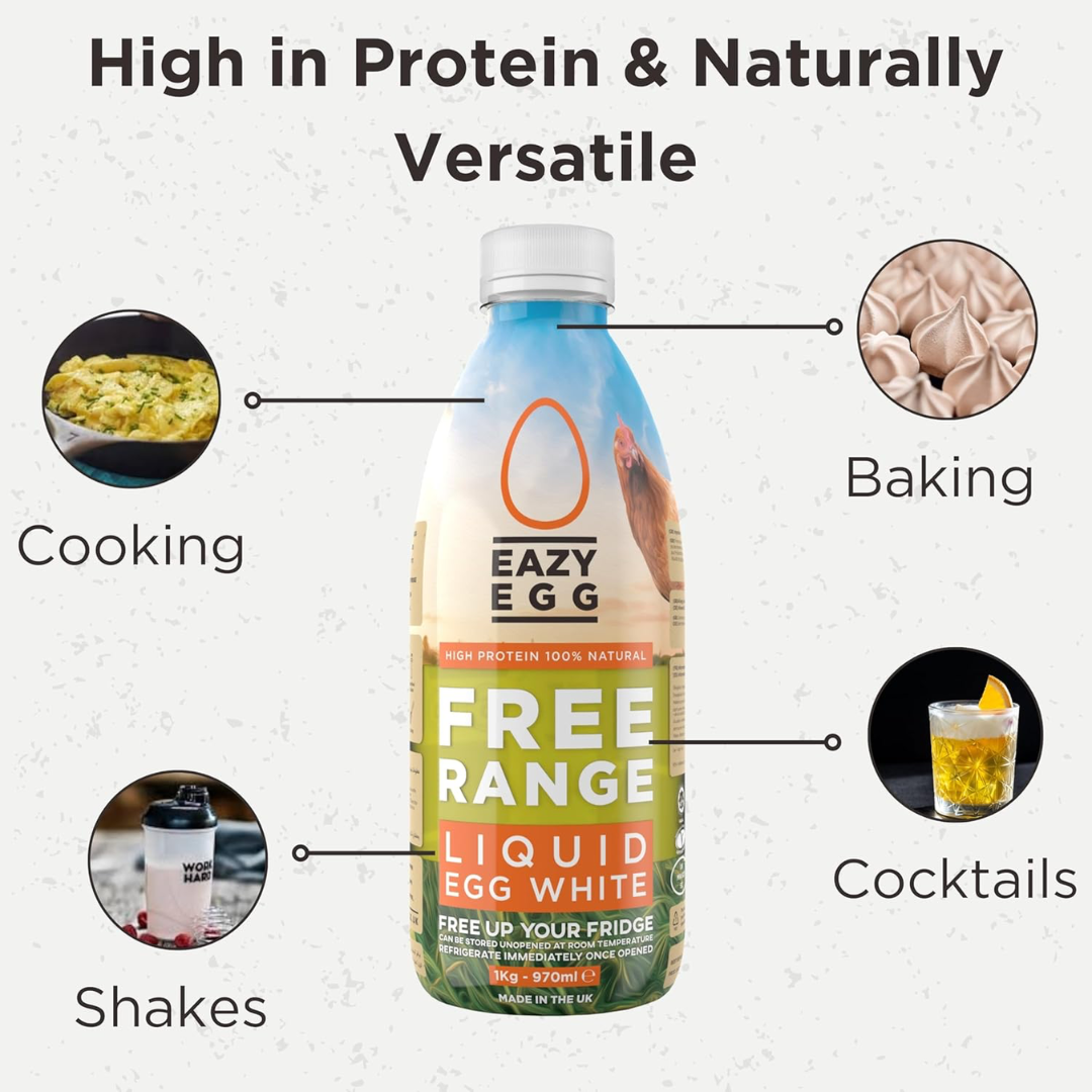 Eazy Egg Free Range Liquid Egg White 6x1000ml