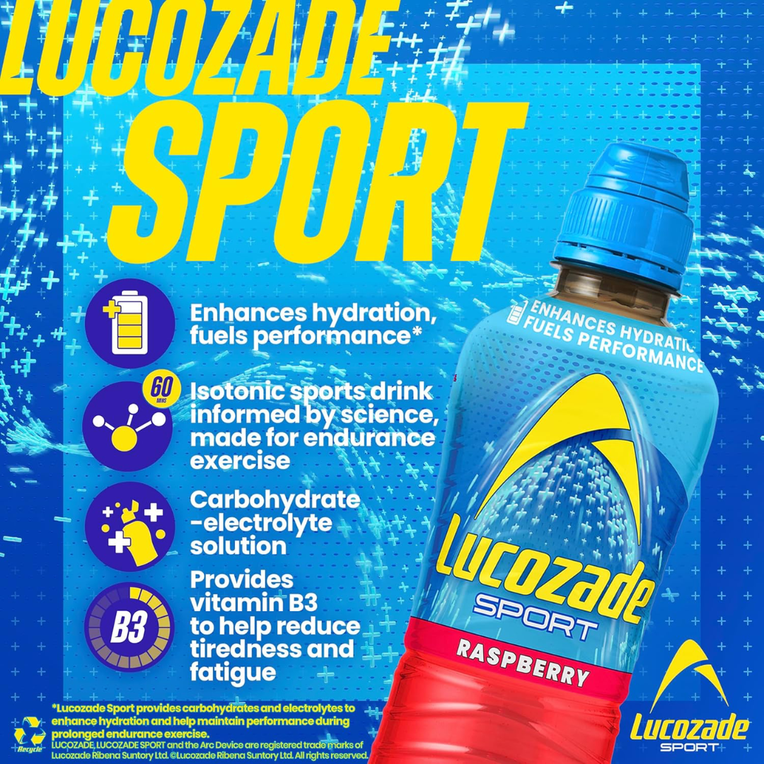 Lucozade Sport 12x500ml Raspberry