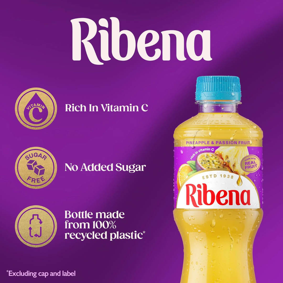 Ribena 12x500ml Pineapple & Passion Fruit