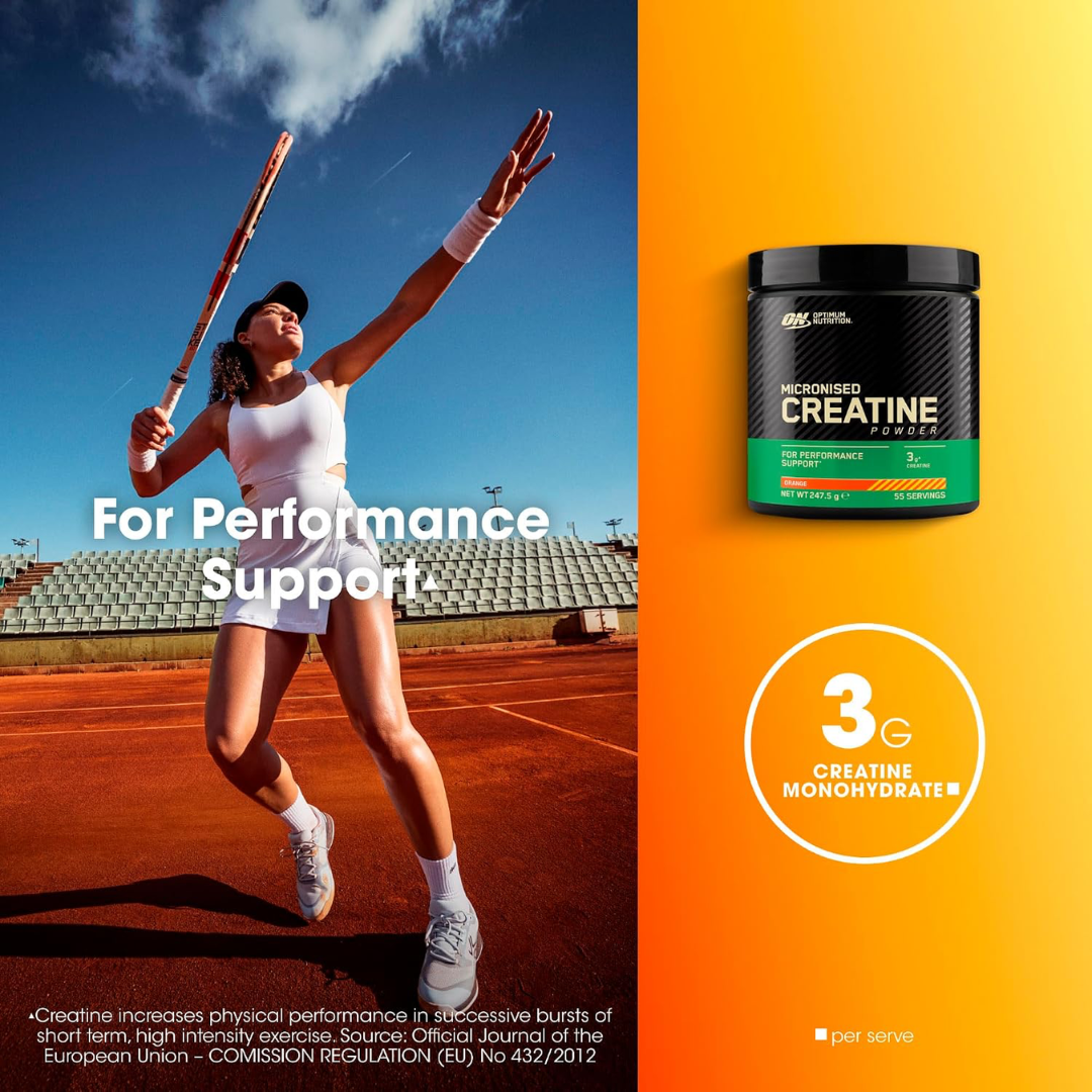 Optimum Nutrition Micronised Creatine 247.5g Orange