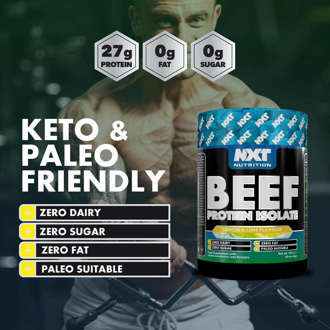 NXT Nutrition Beef Protein Isolate 540g Lemon & Lime