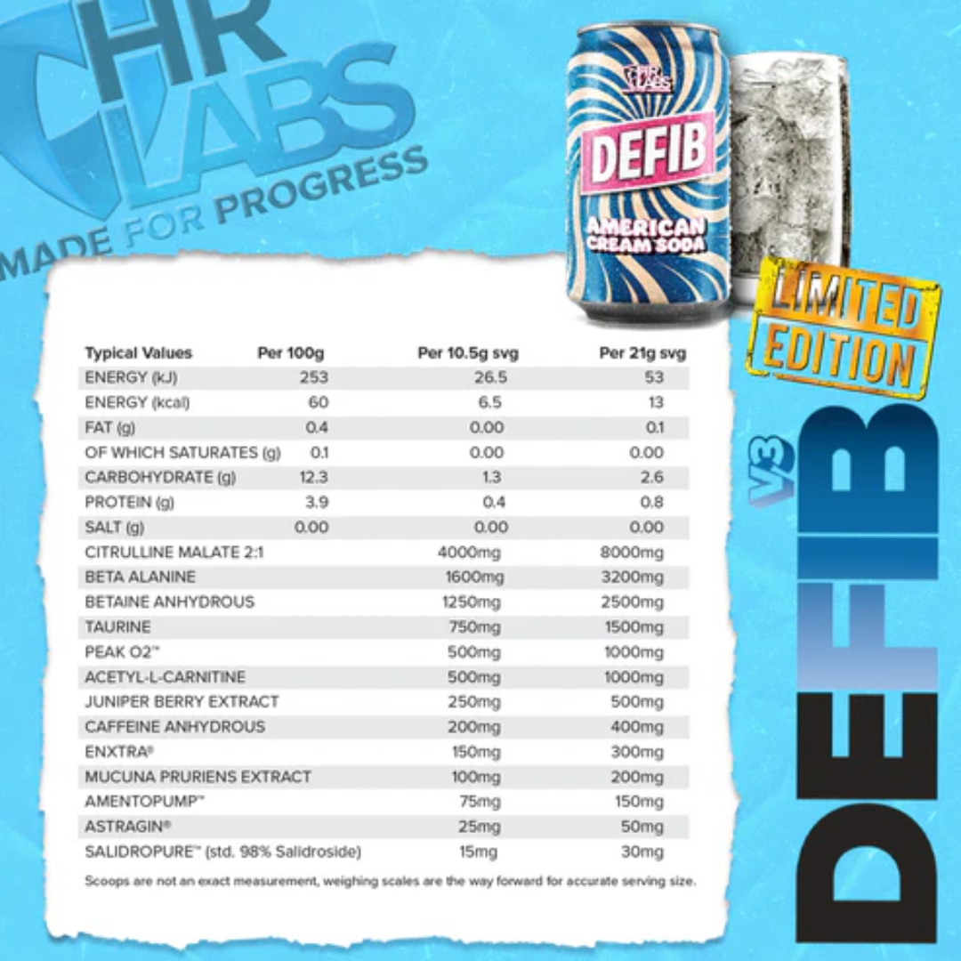HR Labs Defib V3 Limited Edition 420g American Cream Soda