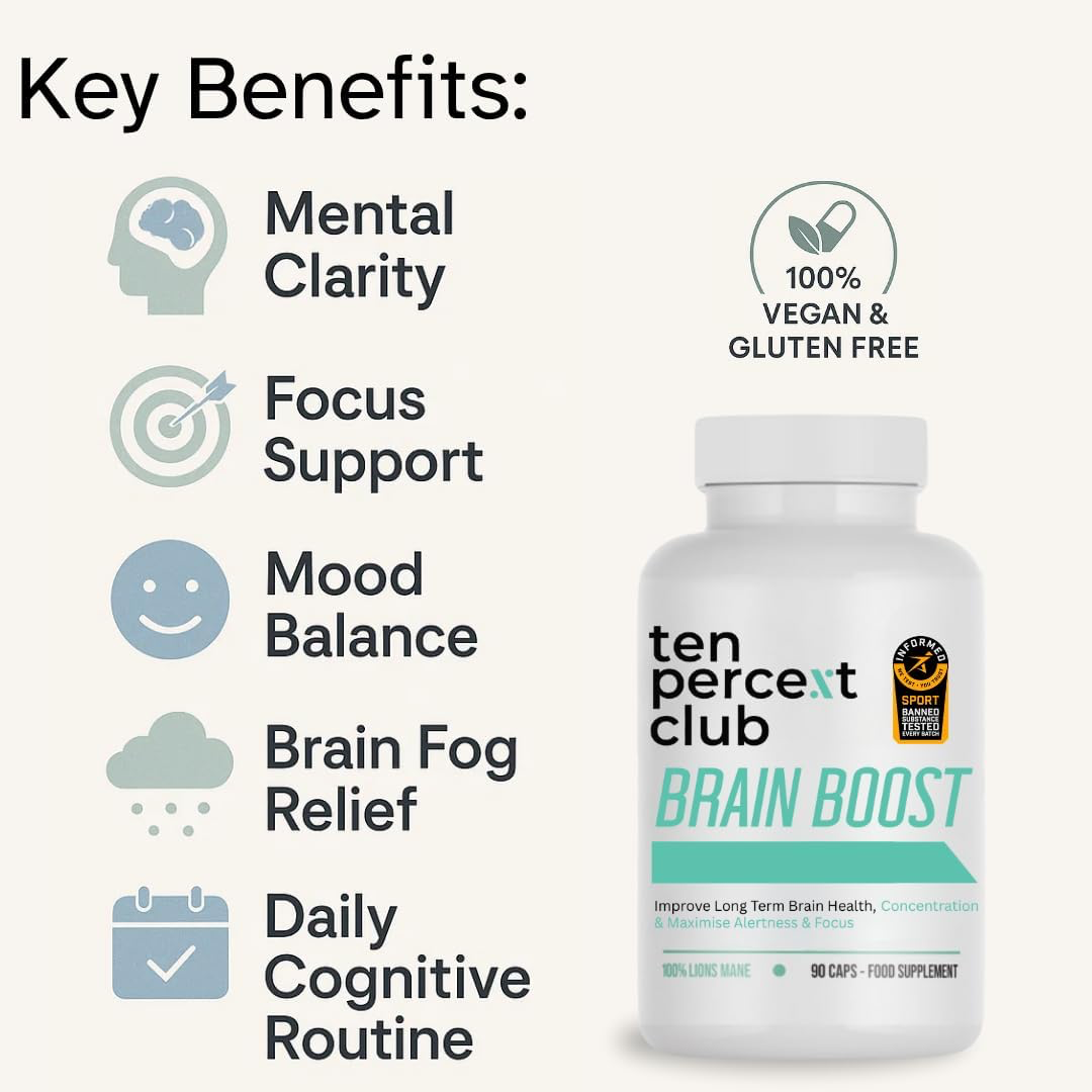 The Ten Percent Club Brain Boost 90 Caps