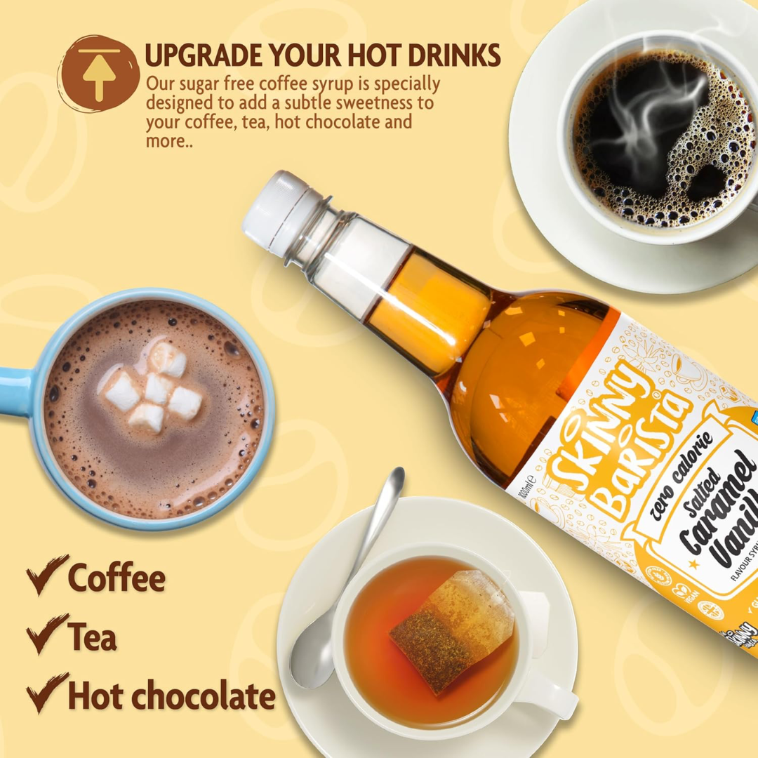 The Skinny Food Co Skinny Barista Zero Calorie Coffee Syrup 1000ml Maple (Limited Edition)