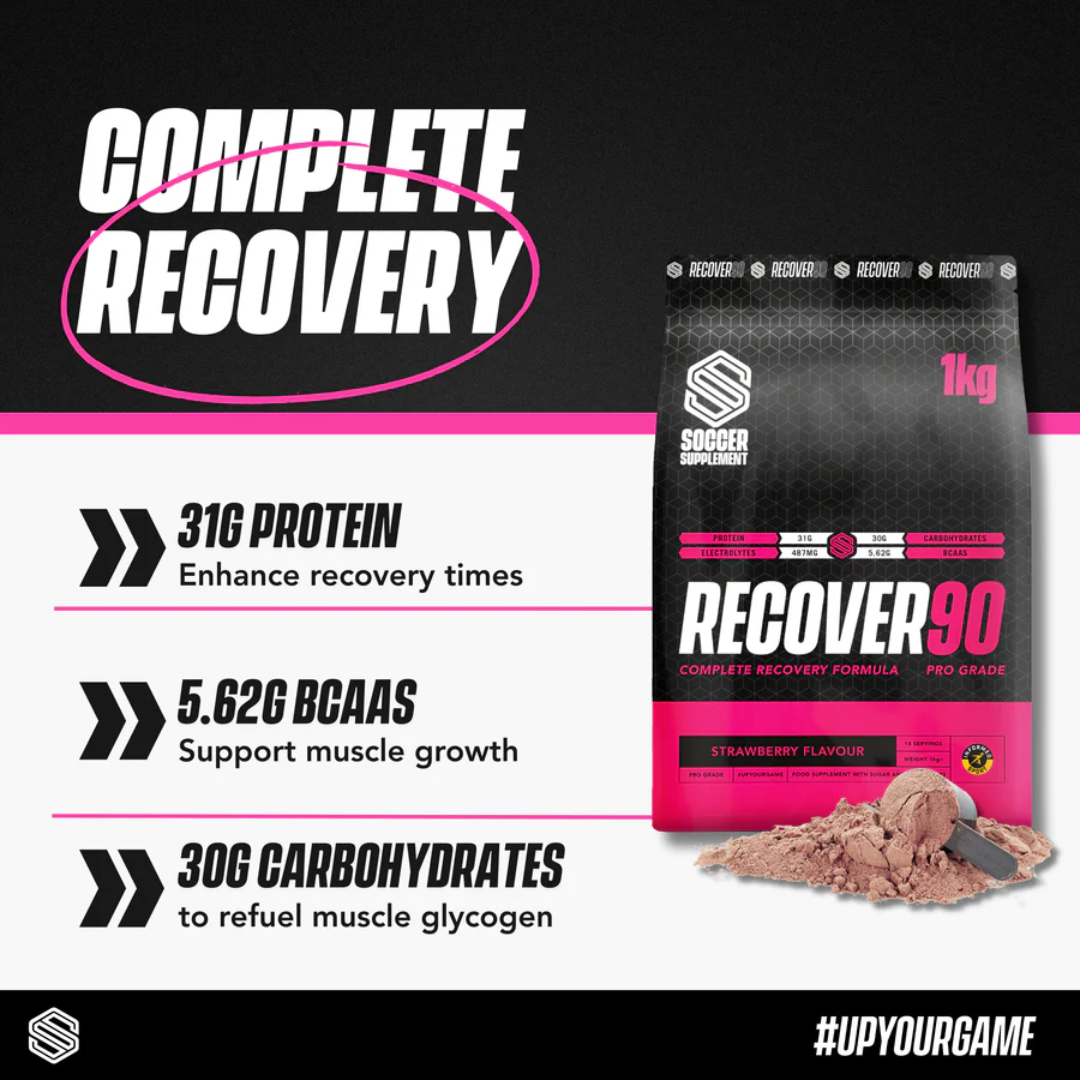 Soccer Supplement Recover90 1kg Strawberry