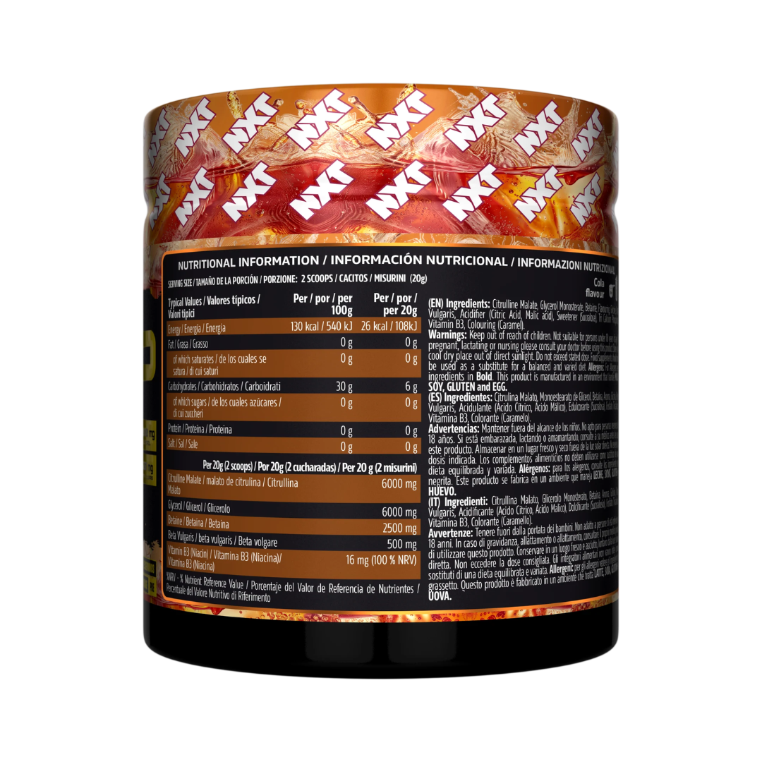 NXT Nutrition TNT Nuclear PUMP (Stim-Free) 500g Cola
