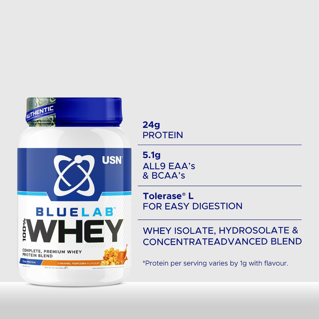 USN Blue Lab Whey 2kg Caramel Popcorn
