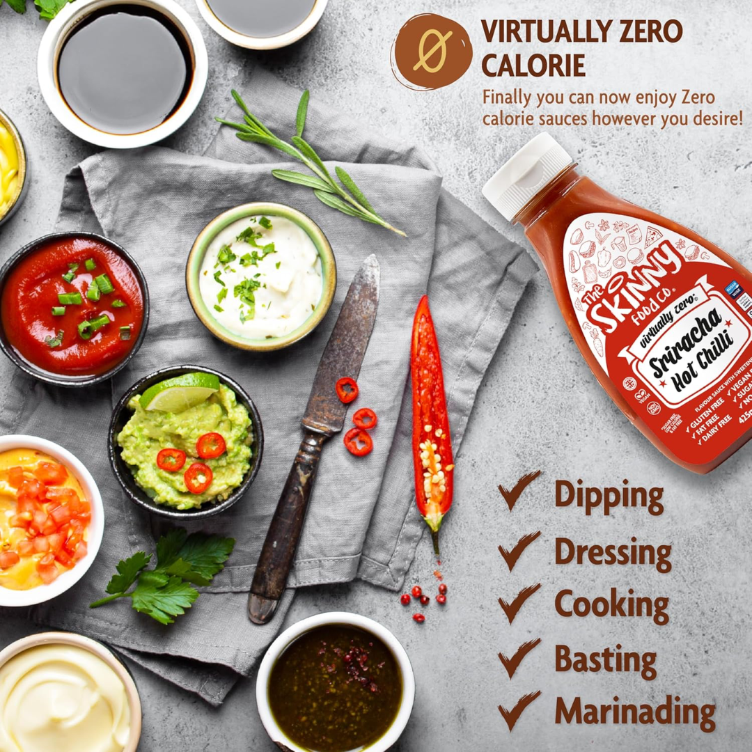 The Skinny Food Co Zero Calorie Skinny Sauce 425ml Sriracha