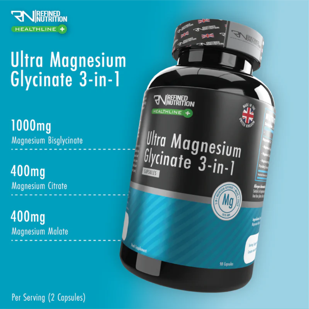 Refined Nutrition Ultra Magnesium Glycinate 3-in-1 90 Caps