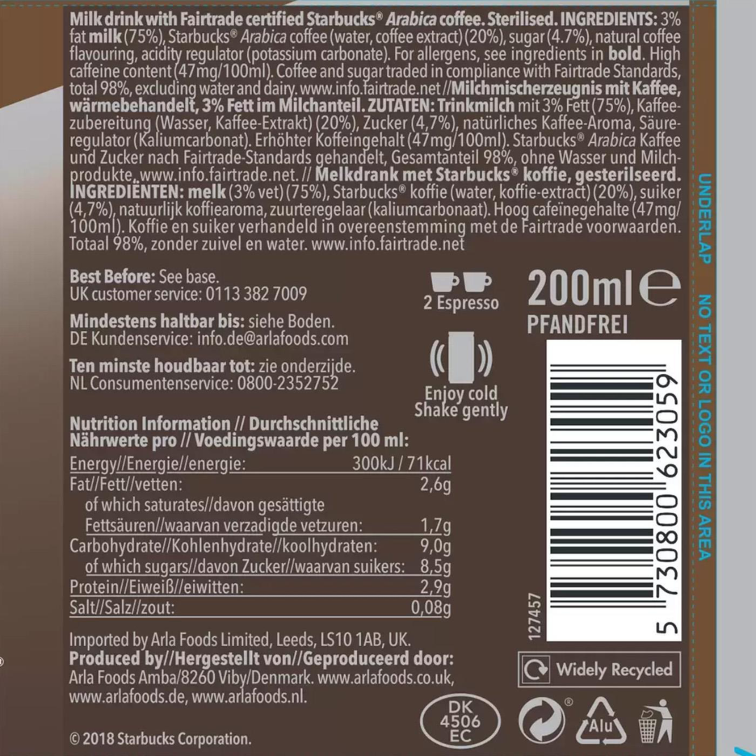 Starbucks Doubleshot Espresso 12x200ml Espresso