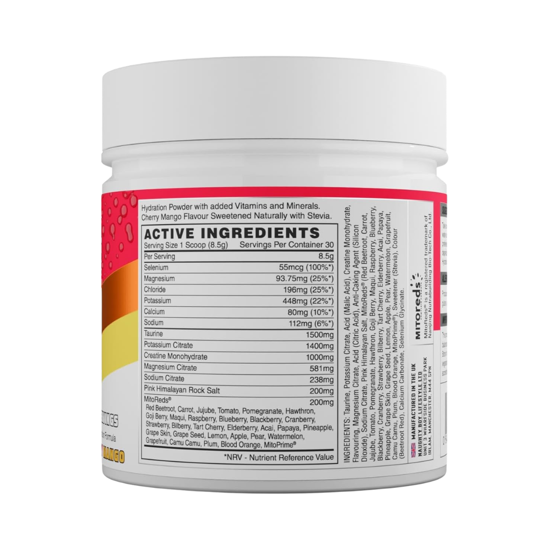 Naughty Boy Hydration 255g Cherry Razz