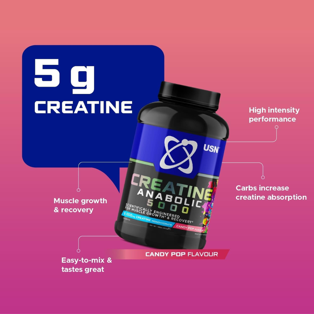 USN Creatine Anabolic 5000 900g Candy Pop
