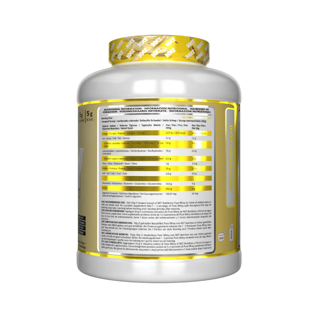 NXT Nutrition Pure Whey Deluxe 2.1kg Banana Milkshake