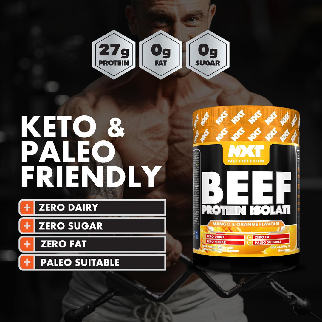 NXT Nutrition Beef Protein Isolate 540g Mango & Orange