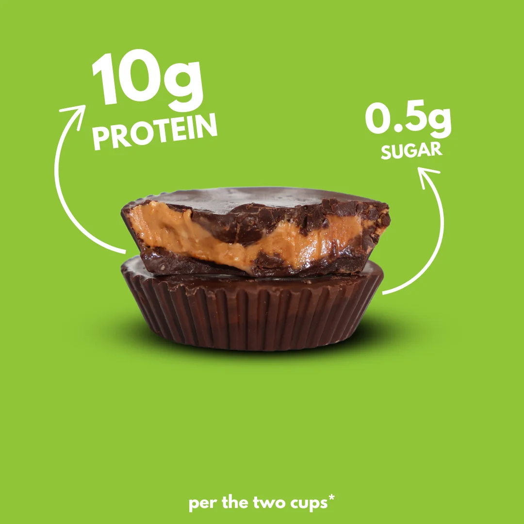 Nutry Nuts Zero Added Sugar Protein Peanut Butter Cups 12x42g Dark Choc & Peanut