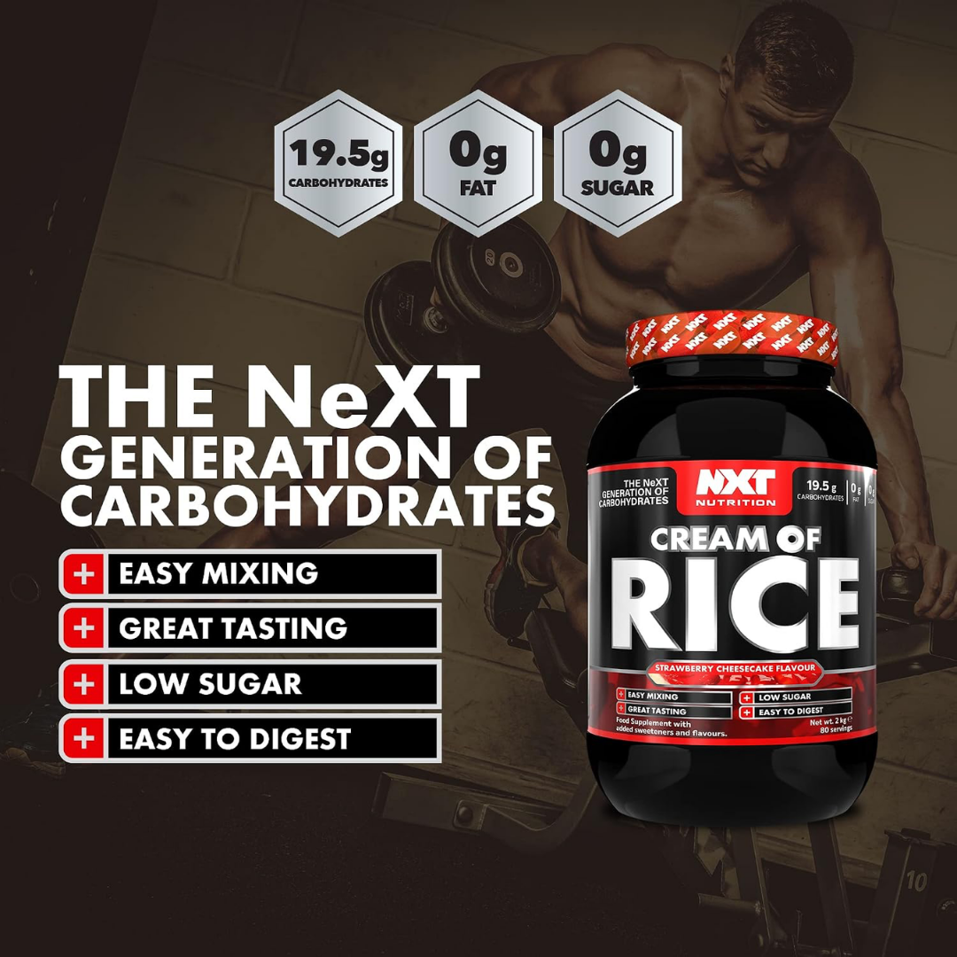 NXT Nutrition Cream of Rice 2kg Strawberry Cheesecake
