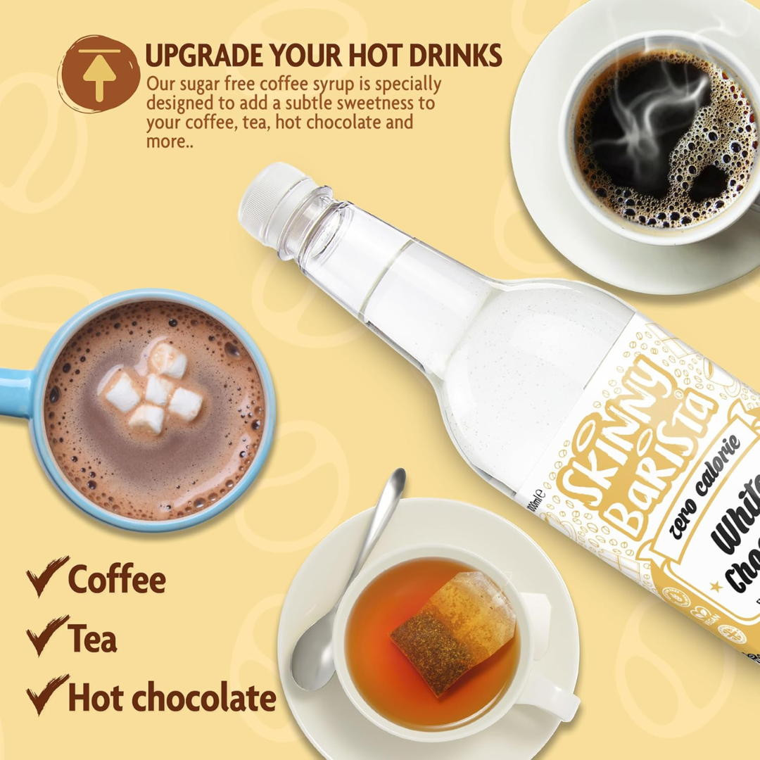 The Skinny Food Co Skinny Barista Zero Calorie Coffee Syrup 1000ml Dubai Chocolate (Limited Edition)