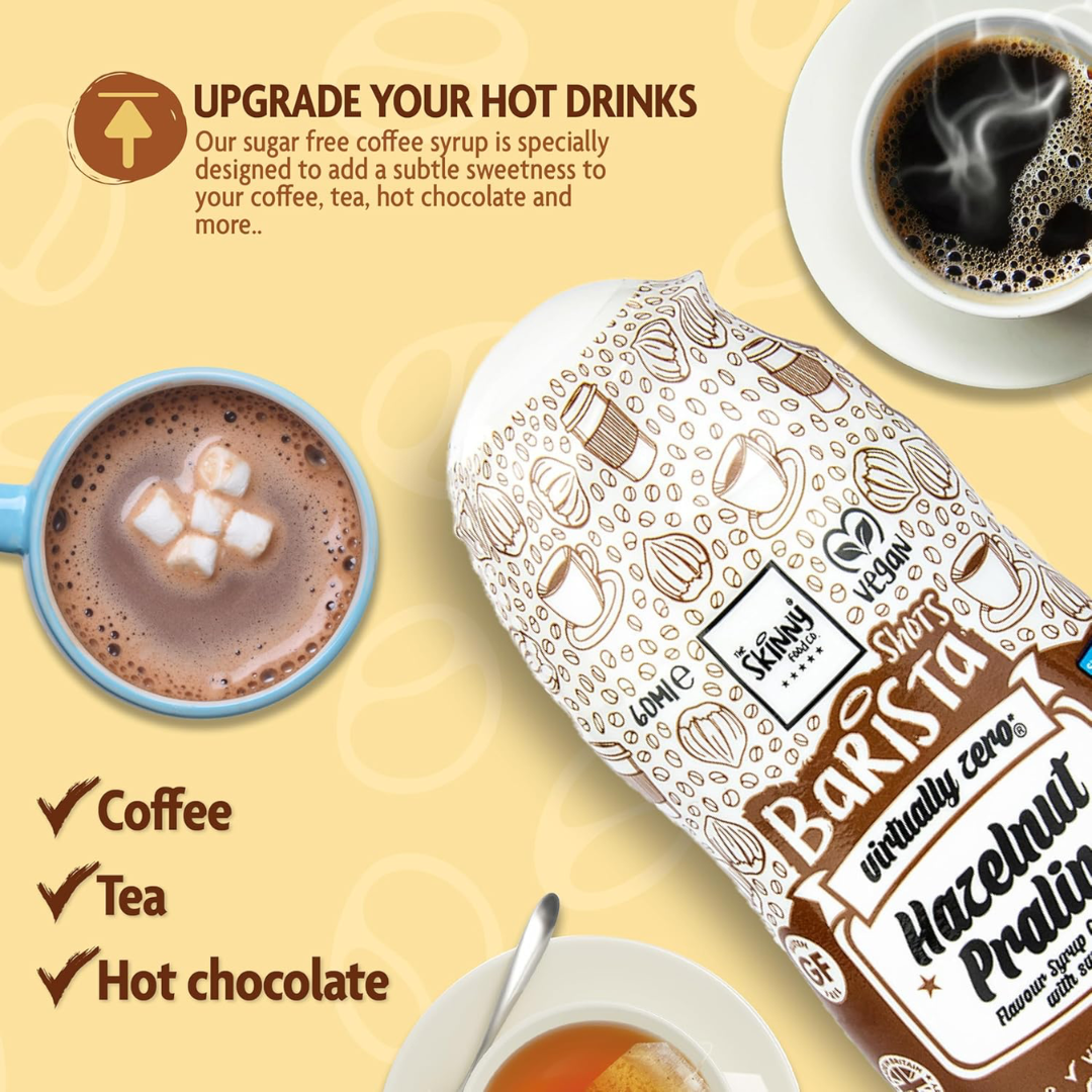 The Skinny Food Co Sugar Free Coffee Shots 60ml Hazelnut Praline