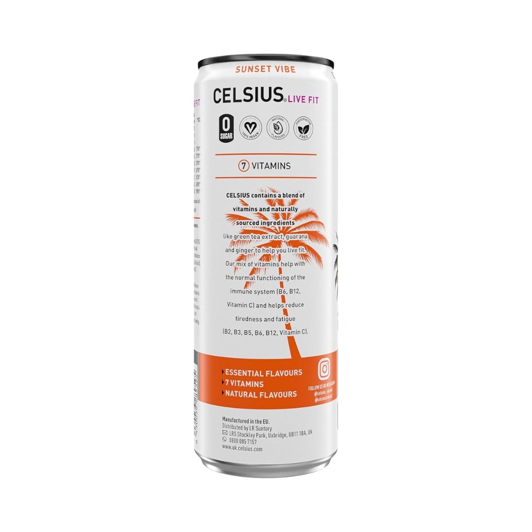 Celsius Energy Drink 12x355ml Sunset Vibe