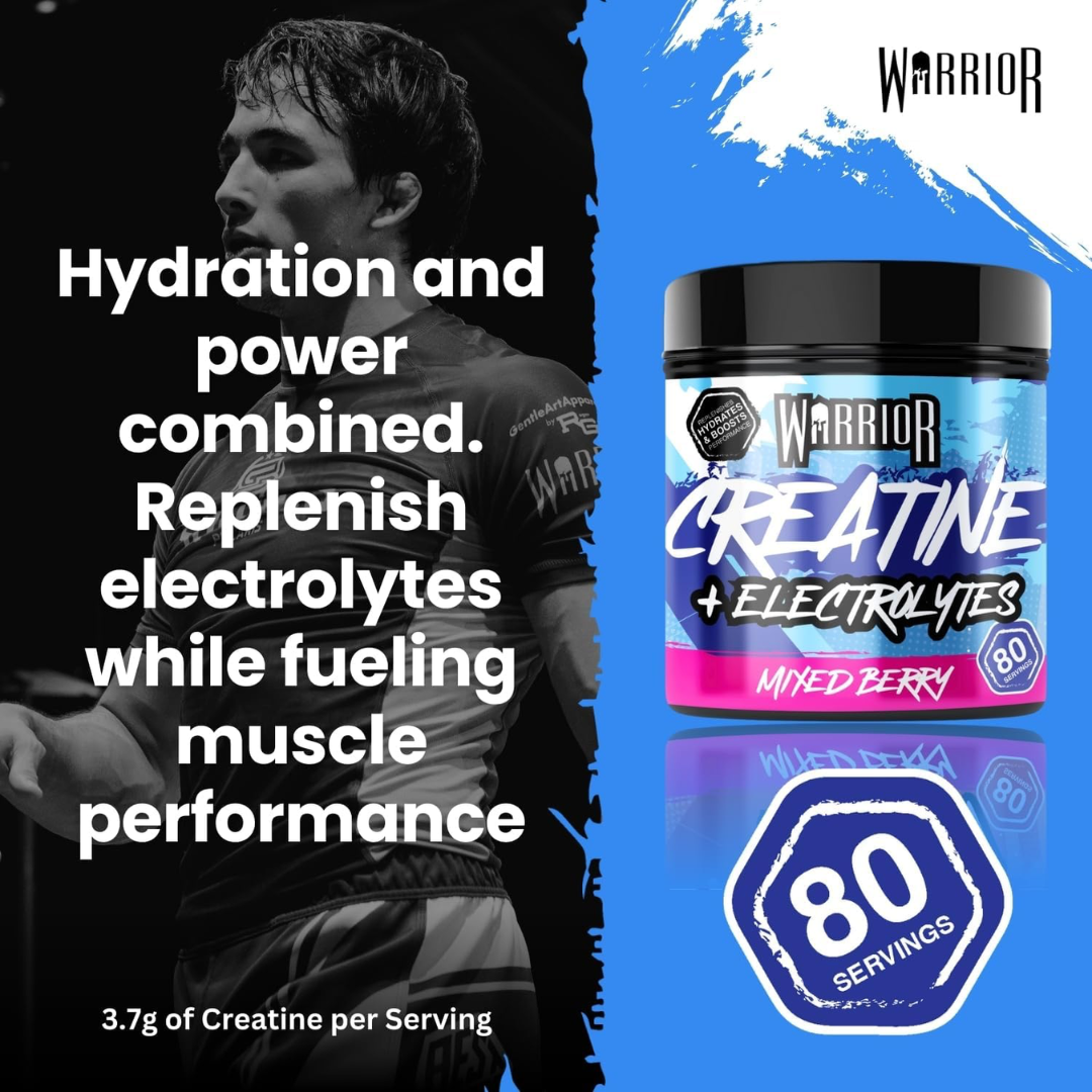Warrior Creatine Plus Electrolytes 360g Mixed Berry
