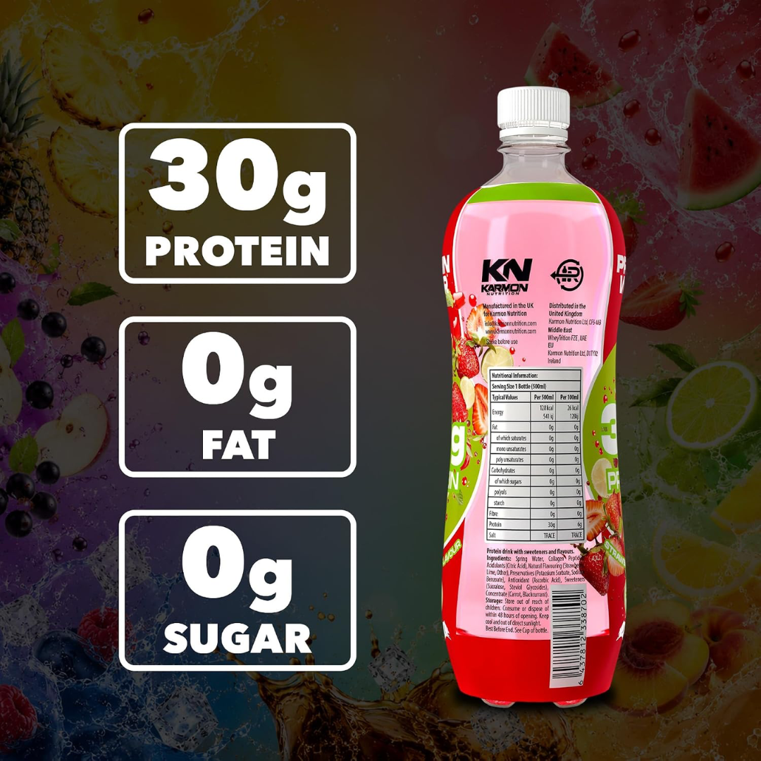 NXT Nutrition KN Protein Water 12x500ml Strawberry & Lime