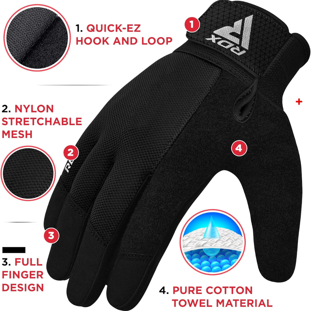 RDX Gym Weight Lifting Gloves W1 Plus XL Black