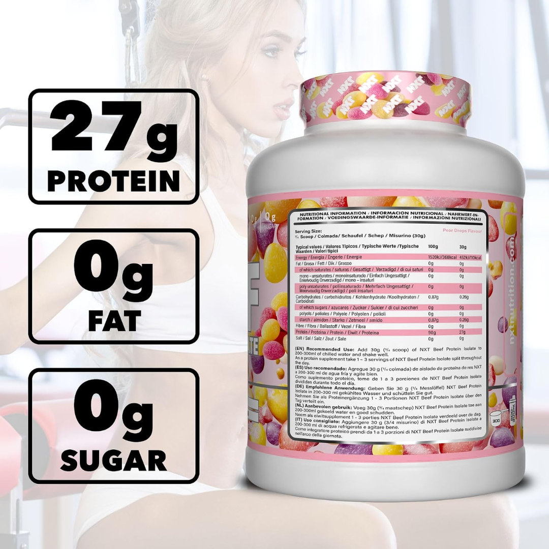 NXT Nutrition Beef Protein Isolate 1.8kg Pear Drops